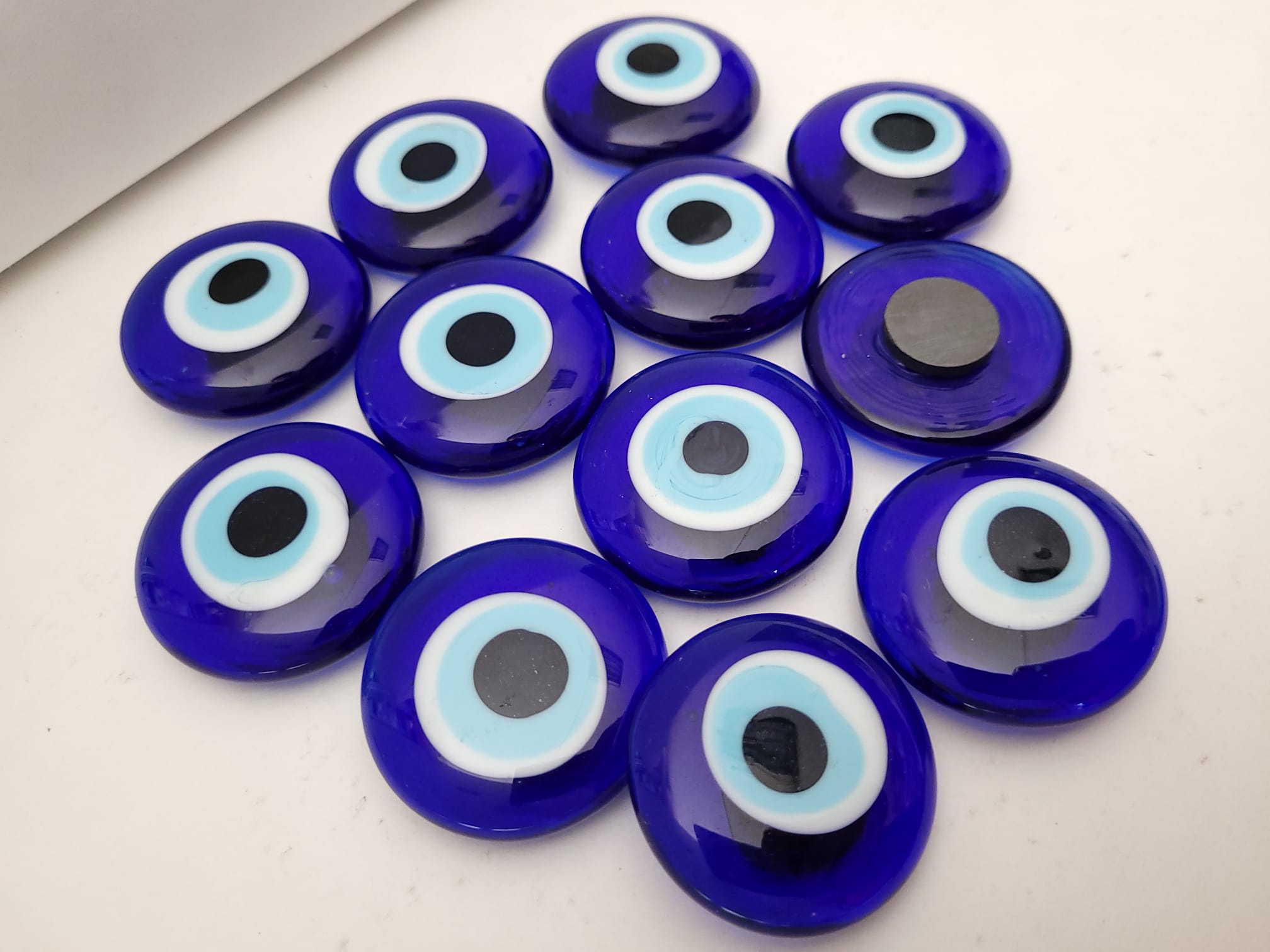 Blue Glass Evil Eye Magnet